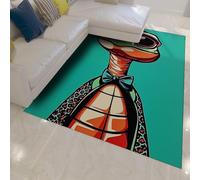 LANDERSION Mignon Tortue Dessin animé Design Tapis pour Chambre d’Enfant Lavable antidérapant Mince Rectangle Tapis Sol Amusant Moderne pour Salon Salle Jeux 100x150cm