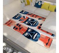 LANDERSION Tapis aztèque Tribal mystérieux 180x300cm Lavable à Motif Abstrait bohème Art Contemporain Tapis Doux à Poils Bas pour Atelier de Cuisine sous la Table