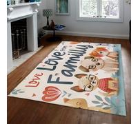 LANDERSION Tapis colorés sur Le thème de l’Animation Mignon Chien Design Cuisine Tapis de Sol antidérapant Lavable Doux Moelleux pour la décoration Maison d’Enfant 140x200cm