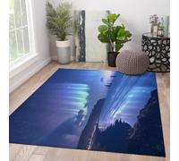 LANDERSION Tapis de Nature Morte 120x180cm Tapis antidérapant Lavable pour Salon Chambre Salle à Manger peintures célèbres Fleurs Devant Une fenêtre Tapis à Motif de fenêtre