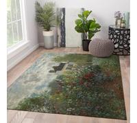 LANDERSION Tapis Jardin Artiste Tapis œuvre célèbre Salon antidérapant Lavable Machine Chambre Bureau Ferme Paysage Campagne 140x200cm