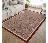 LANDERSION Vibrant Plant 60x120cm Tapis pour Salon Bohème Violet décoration Florale Moderne Ruga Lavable Moquette antidérapante à Sol Fin pour l’étude de l’entrée