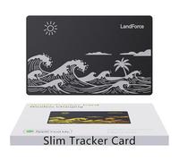 LandForce Carte de suivi de portefeuille Air Tag 0,2 cm IP68 étanche Bluetooth Tracker Smart Wallets Finder, passeport, fonctionne avec Apple Find My, chargement sans fil, localisateur de cartes