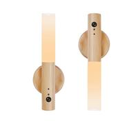 LANDGOO Veilleuse intelligente avec détecteur de mouvement, 16 couleurs RVB, lumière LED en bois rechargeable pour chambre de bébé, allaitement et tout-petit