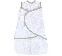 LANDICI Gigoteuse d'emmaillotage pour bébé de 0 à 3 mois, langes 100 % coton pour nouveau-né, couverture d'emmaillotage réglable sur 3 positions, facile à changer, essentiels pour bébé (galaxie gris)