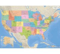 Landkarten Carte géante des Etats-Unis en poster