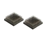 Landmann 13634 Pure Set de 2 Brosses à Barbecue Acier Noir 9 x 10 x 3 cm