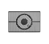 LANDMANN Modulus Système de grille de cuisson | Convient pour Triton 3.1/4.1 | Avec insert de base modulaire Ø 30,5 cm pour plaque de barbecue, WOK, pierre à pizza, brochettes | Noir et carré | Dimensions 65 x 44 x 2 cm [Fonte]