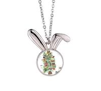 Landmarks in South Korea Collier pendentif lapin animal bijoux cadeau