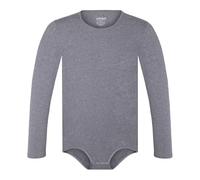 Landofgenie Adulto Pijamas de una Pieza Algodón Onesie Mono Basic Round Neck de Manga Larga Para Hombre Gris XS