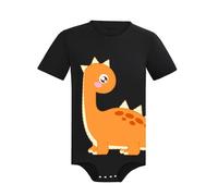 Landofgenie Adulto Pijamas de una Pieza Para Hombre Algodón Corta Onesie de Impresión Basic Round Neck T-Shirt Noir 2XL