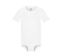 Landofgenie Body à manches courtes pour homme - Combinaison pyjama une pièce - Combinaison basique à l'entrejambe, blanc, L