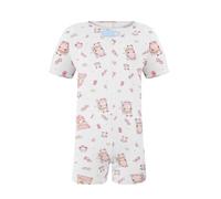 Landofgenie Body Homme Respirant en Coton avec Fermeture Éclair, Pyjama Une Pièce Manches Courtes Imprimé Ours - L