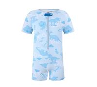 Landofgenie Body Homme Respirant en Coton avec Fermeture Éclair, Pyjama Une Pièce Manches Courtes Imprimé Auto - 2XL