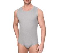 Landofgenie Body Homme sans Manches - Bodysuit en Maille, Grenouillère Pyjama Une Pièce pour Adultes, Combinaison Confortable avec Boutons, Onesie Léger pour Maison ou Extérieur Gris M