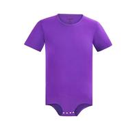 Landofgenie Homme Manches Courtes Combinaison Pyjama Combinaison Botton Crotch Chemise Pyjama Violet Taille M
