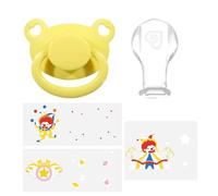 Landofgenie Sucette Pour Adultes Avec Kit D'Autocollants DIY, Sucette En Forme D'Ours