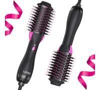 LANDOT Brosse Soufflante Chauffante, Sèche-Cheveux Brosse 3 en 1 - Brushing Express Anti-Frisottis, 3 Modes de Chaleur, Ions Négatifs pour Cheveux Lisses et Brillants