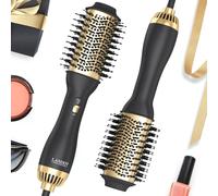 LANDOT Brosse Soufflante One-Step 1000W - Brushing Rapide Volume & Lissage+ | Ionique & Céramique, Ovale 6cm, Nylon & Sanglier, 3 Températures, Anti-frisottis, Brillance, Moteur durable, Tous types