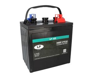 Landport LP 105 Batterie 6 V 225 Ah compatible avec les batteries Q 6DC-225 Trojan T-105 Crown CR 220 HD