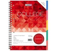 Landré Cahier à spirale A4 Intercalaires Collège Noir Mixte