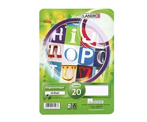 LANDRE 100050494 Lot de 50 feuilles de papier vierges sans bois avec coins arrondis perforés Format A5 70 g/m²