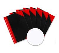 Landre 100302833 Lot de 6 cahiers vierges 60 g/m² Papier fin sans bois 96 pages Noir/rouge Format A4 Noir/rouge