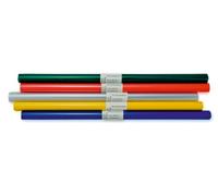 Landré 100420048 Rouleaux pour couverture de livres, 2 x 0,4 m, lot de 10. Rouleaux de plastique à recouvrir les livres - 2 x 0,4 m - 5 couleurs