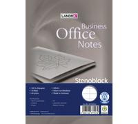 LANDRE - Bloc sténo A5, 40 feuilles, avec lignes moyennes lignes de sténo, 60 g/m2, recycling -367504012