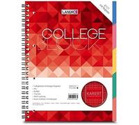 Landré Cahier à spirale A4 Intercalaires Collège Noir Mixte
