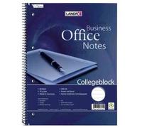 Landré Cahier À Spirale "Work" A4 80 Feuilles 70g Ligné Perforé 4 Trous