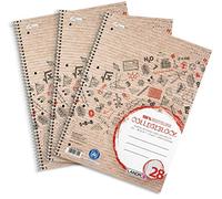 Landré College Lot de 3 cahiers quadrillés recyclés Format A4 80 feuilles