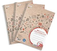 Landré College Lot De 3 Cahiers Quadrillés Recyclés Format A4 80 Feuilles