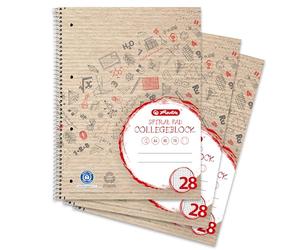 Landré College Lot de 3 cahiers quadrillés recyclés Format A4 80 feuilles