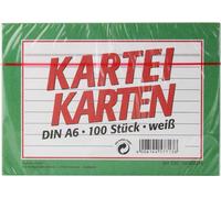 LANDRE Karteikarten A6/100 liniert weiß