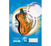 Landre Lot de 25 cahiers de partitions A4 Linéature 14 8 pages Bleu