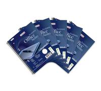 Landré Lot de 5 cahiers lignés A5 80 feuilles perforées