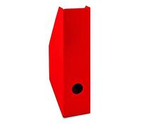 Landré Lot de 60 porte-revues en carton solide Rouge Format A4 Largeur 7 cm