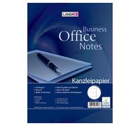 LANDRÉ Papier ministre 100050618, DIN A3 vers A4 plié, ligné, 80 g/m², 250 feuilles par lot Papier de bureau "Office", DIN A3 plié au format A4, papier ligné avec marge