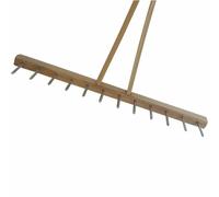 Landrechen Avec Eisenzinken Avec Manche en Bois, Dimensions: 2,8x180cm