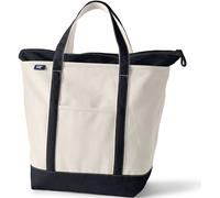 Lands' End Lands' End Black Large 100% Cotton Canvas Tote Bag