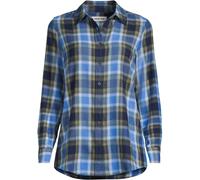 Lands' End Lands' End Blue Long Sleeve Button Through Flannel Shirt Blue Large