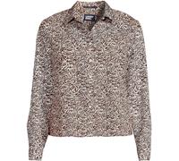 Lands' End Lands' End Brown No Iron Cropped Long Sleeve Shirt Brown X-Large (EU 48-50)