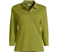 Lands' End Lands' End Green Supima 3Q Sleeve Polo Shirt Green L (EU 44-46)