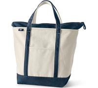 Lands' End Lands' End Natural Large 100% Cotton Canvas Tote Bag