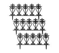 Landscape Edging Border - 3 Pieces Outdoor Lawn Flower Bed Picket Fencing | Landscape Decor Edging | Garden Decorative Border For Backyard, Pathway Driveway Park Patio, Durable Lawn Edgings For Flower