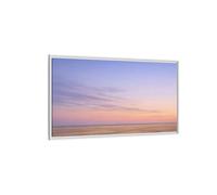 Landscape Nature Sunset Field Pastel - Framed Canvas Wall Art Print 48×24 inch (120×60 cm) - Horizontal/White / 1.25 inch (3 cm)