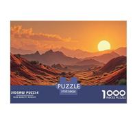 Landscape of Rolling Hills 1000 Pcs Carton Extra-épais Lot de Puzzles Desert Landscape at Golden Hour Stimulant Et Éducatif Jeu Créatif Puzzles As Birthday Gifts 38x26cm/1000pcs
