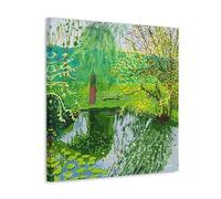 LANDSCAPE Poster David Hockney Peinture décorative sur toile Art mural pour salon, chambre à coucher, art mural, impression d'image moderne, décoration de salle familiale, 40 x 40 cm