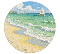 Landscape Puzzles 1000 Pièces Cadeau Unique Dot Painted Color Painting Jeu Éducatif Défi Jouet À De Qualité Supérieure Peinture Art pour Adultes Et Enfants 1000pcs (67.5x67.5cm)